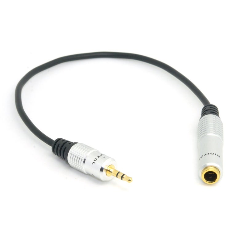 JSER Audio Aux 6.35mm 1/4" Female to 3.5mm 1/8" Male Stereo Headphone Plug Adapter Converter Cable 20cm - Image 1